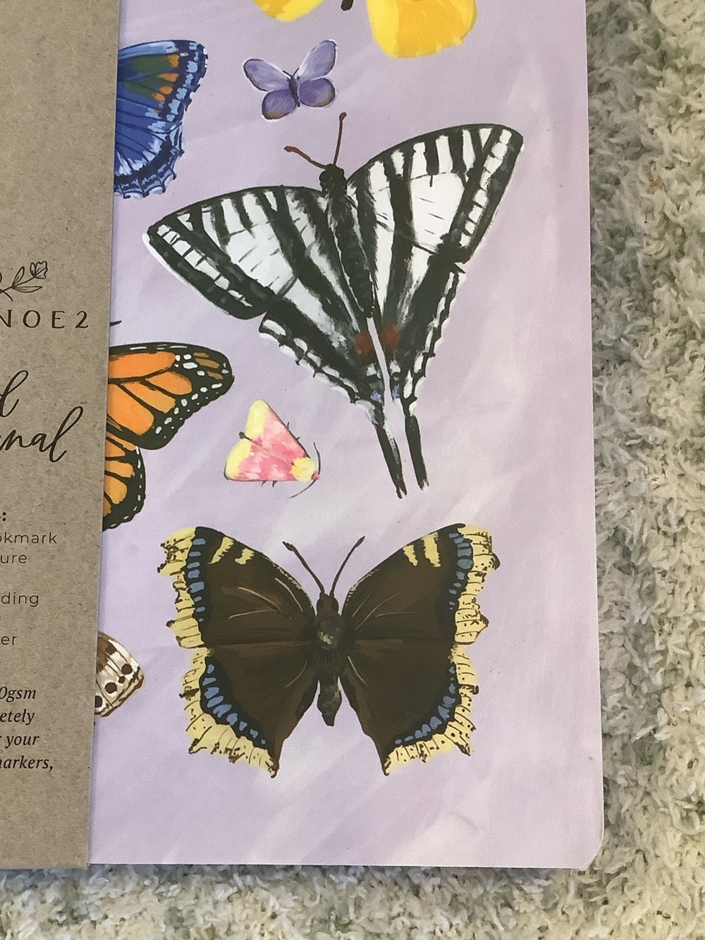 Colorful Butterfly Writers Travel Notebook Journal NWT 160 lined pages - Picture 3 of 13